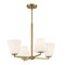 Designers Fountain Palmyra 4 Light Modern Brushed Gold with Etched Opal Glass Shades Chandelier For Dining Rooms D255M-4CH-BG - alternate 1